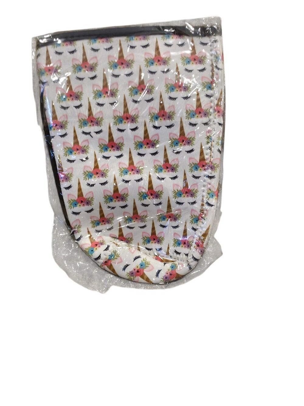 Unbranded White Unicorn Print Oven Mitt - Cute Pink & Gold Design